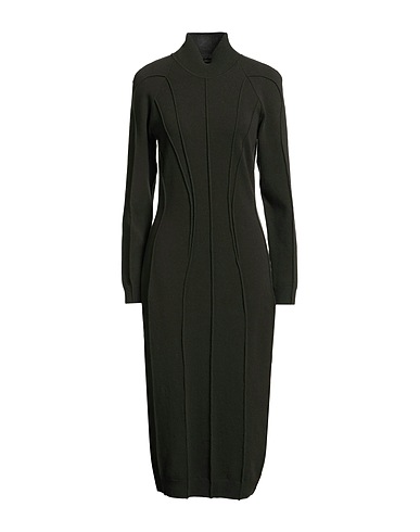 ALBERTA FERRETTI Knit dress Military green 70% Virgin Wool, 30% Cashmere