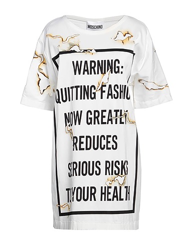 MOSCHINO Short dress White 97% Rayon, 3% Other Fibres