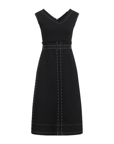 DOLCE&GABBANA Elegant dress Black 99% Virgin Wool, 1% Elastane
