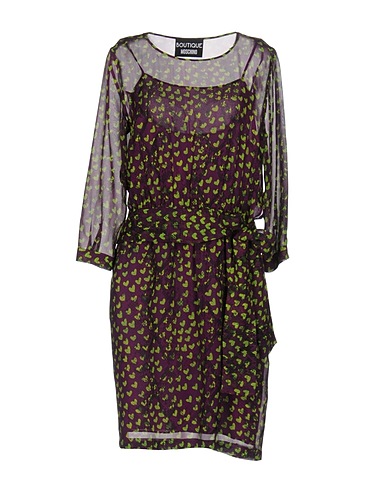 BOUTIQUE MOSCHINO Short dress Purple 100% Silk