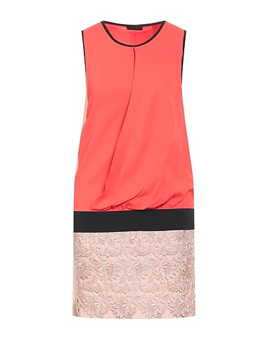 PINKO Short dress Coral 98% Viscose, 2% Elastane, Polyester