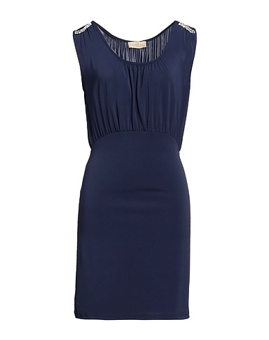 JUST FOR YOU Sheath dress Midnight blue 76% Acetate, 19% Polyamide, 5% Elastane