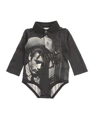 DOLCE&GABBANA Baby jumpsuit  Black 100% Cotton, Elastane