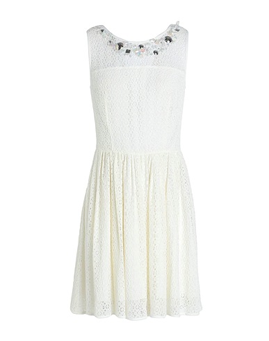 BLUGIRL Short dress White 65% Polyamide, 35% Viscose