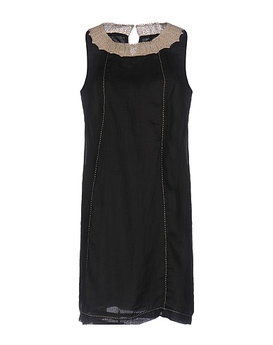 VERONICA DAMIANI Short dress Black 100% Ramie