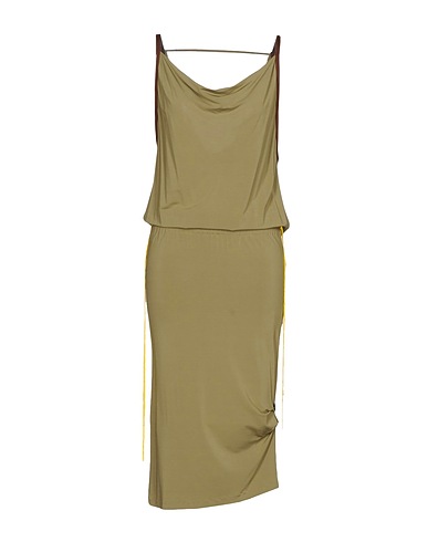 MANILA GRACE Midi dress Military green 100% Viscose