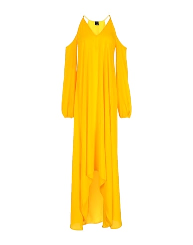 PINKO Long dress Yellow 100% Polyester