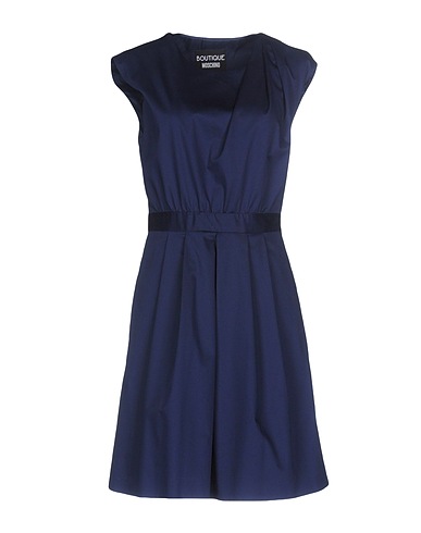 BOUTIQUE MOSCHINO Short dress Blue 96% Cotton, 4% Other Fibres