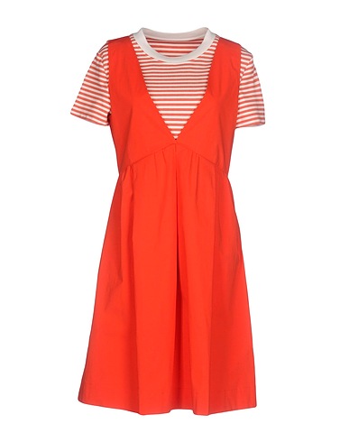 BOUTIQUE MOSCHINO Short dress Orange 95% Cotton, 5% Other Fibres