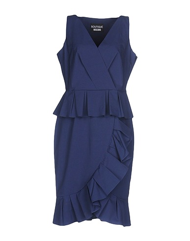 BOUTIQUE MOSCHINO Short dress Midnight blue 95% Cotton, 5% Other Fibres