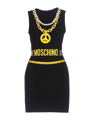 MOSCHINO Short dress Black 64% Triacetate, 36% Polyester