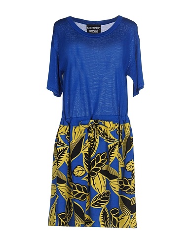 BOUTIQUE MOSCHINO Short dress Blue 55% Silk, 45% Rayon
