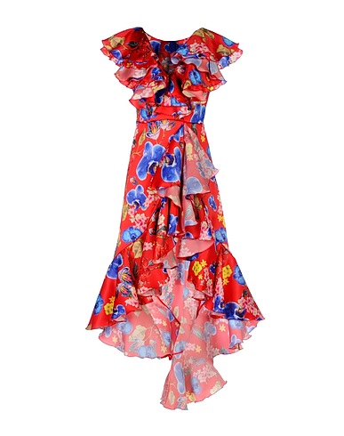 LEITMOTIV Vestito in Seta Rosso 100% Seta