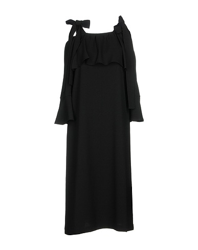 GANNI Midi dresses NERO 97% Polyester, 3% Elastane
