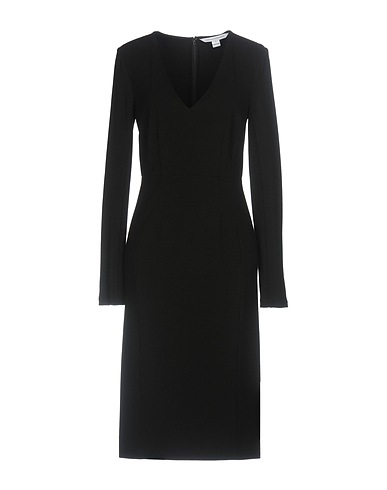 DIANE VON FURSTENBERG Vestito midi Nero 69% Viscosa, 26% Poliammide, 5% Elastan