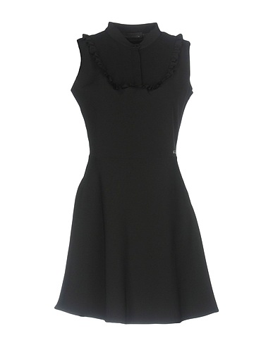 FRANKIE MORELLO Short dress Black 89% Polyester, 11% Elastane