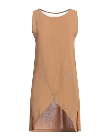 TWINSET Κοντό φόρεμα Χακί 100% Βισκόζη, Βαμβάκι