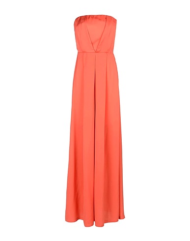 ANNARITA N Long dress Coral 100% Polyester