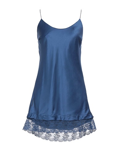 HAPPINESS Short dress Slate blue 100% Polyester