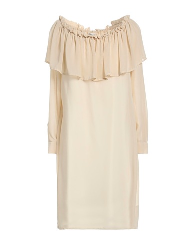 GOLD CASE Vestito corto Beige 100% Poliestere