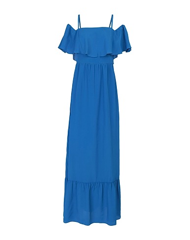 LIU •JO Long dress Blue 80% Acetate, 12% Polyamide, 8% Silk