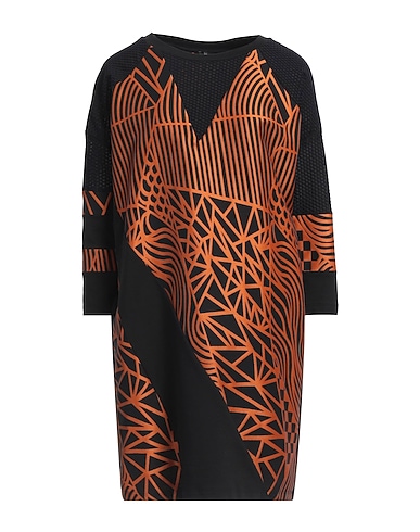 HANITA Short dress Black 50% Cotton, 36% Polyester, 14% Nylon