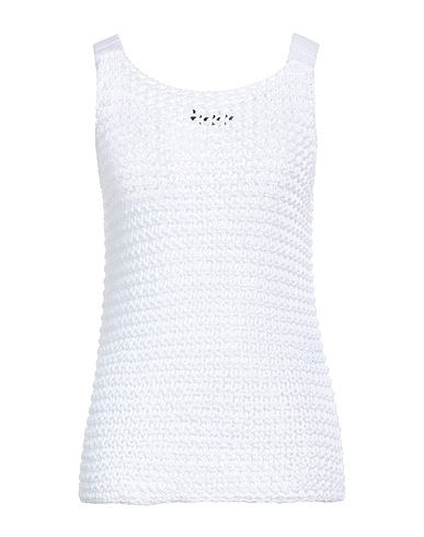 CALVIN KLEIN COLLECTION Top Bianco 100% Cotone
