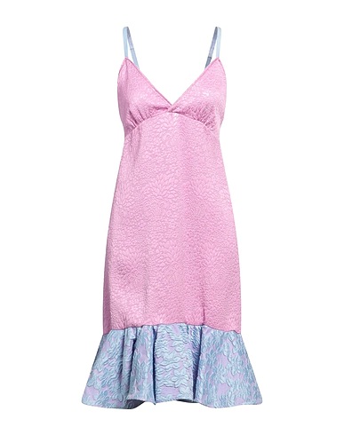 DONDUP Midi dress Mauve 56% Viscose, 37% Cotton, 7% Polyamide
