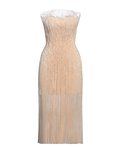 ERMANNO SCERVINO Vestito in Seta Beige 100% Seta, Cotone, Viscosa, Poliammide