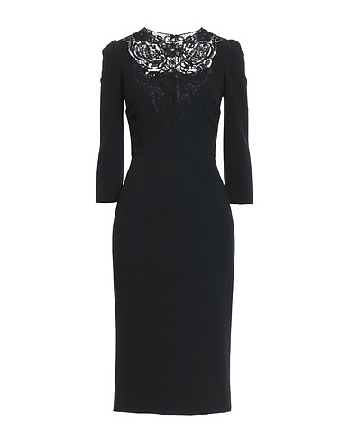 DOLCE&GABBANA Midi dress Black 51% Viscose, 46% Acetate, 3% Elastane