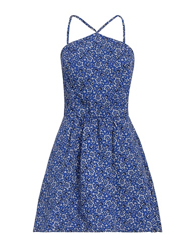 CYCLE Pleated dress Bright blue 100% Cotton