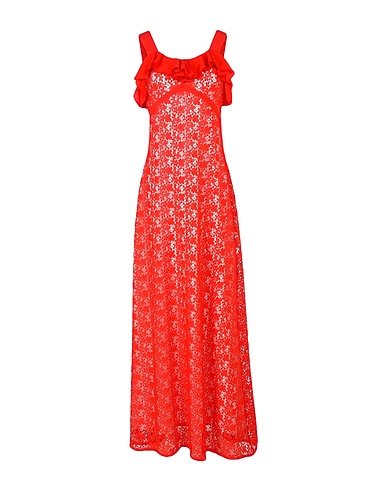 PINKO ロングワンピース・ドレス レッド ポリエステル 100%