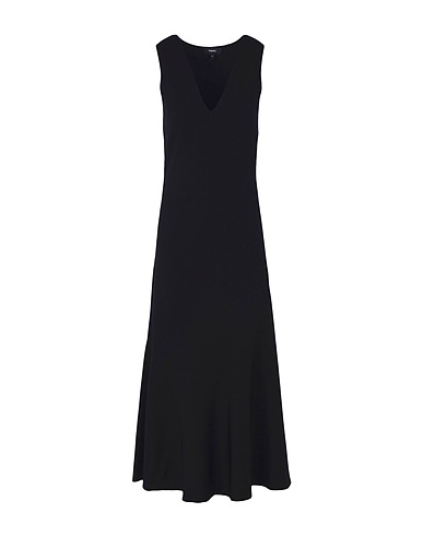THEORY Midi dress Black 80% Rayon, 20% Nylon
