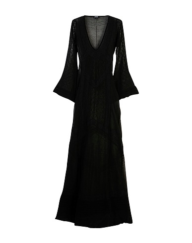 JUST CAVALLI Long dress Black 92% Cotton, 8% Polyamide, Viscose