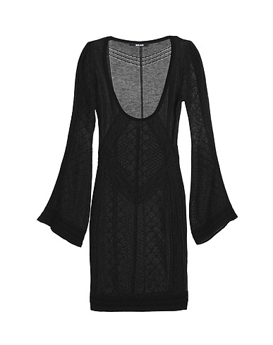 JUST CAVALLI Short dress Black 92% Cotton, 8% Polyamide, Viscose