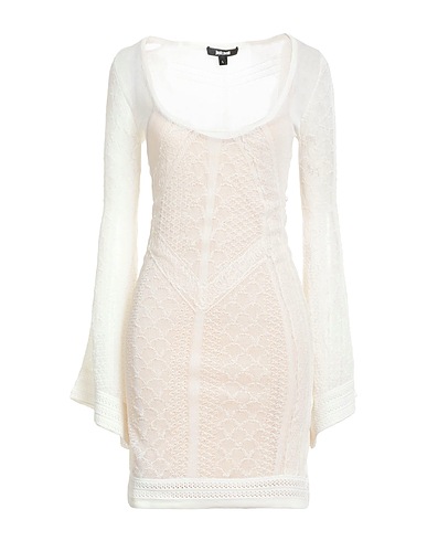 JUST CAVALLI Vestito corto Bianco 92% Cotone, 8% Poliammide, Viscosa
