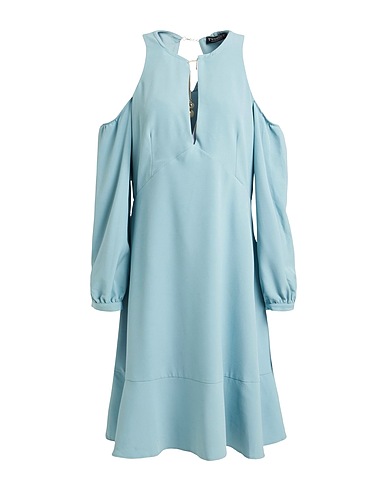 TWINSET Vestito corto Celeste 96% Poliestere, 4% Elastan