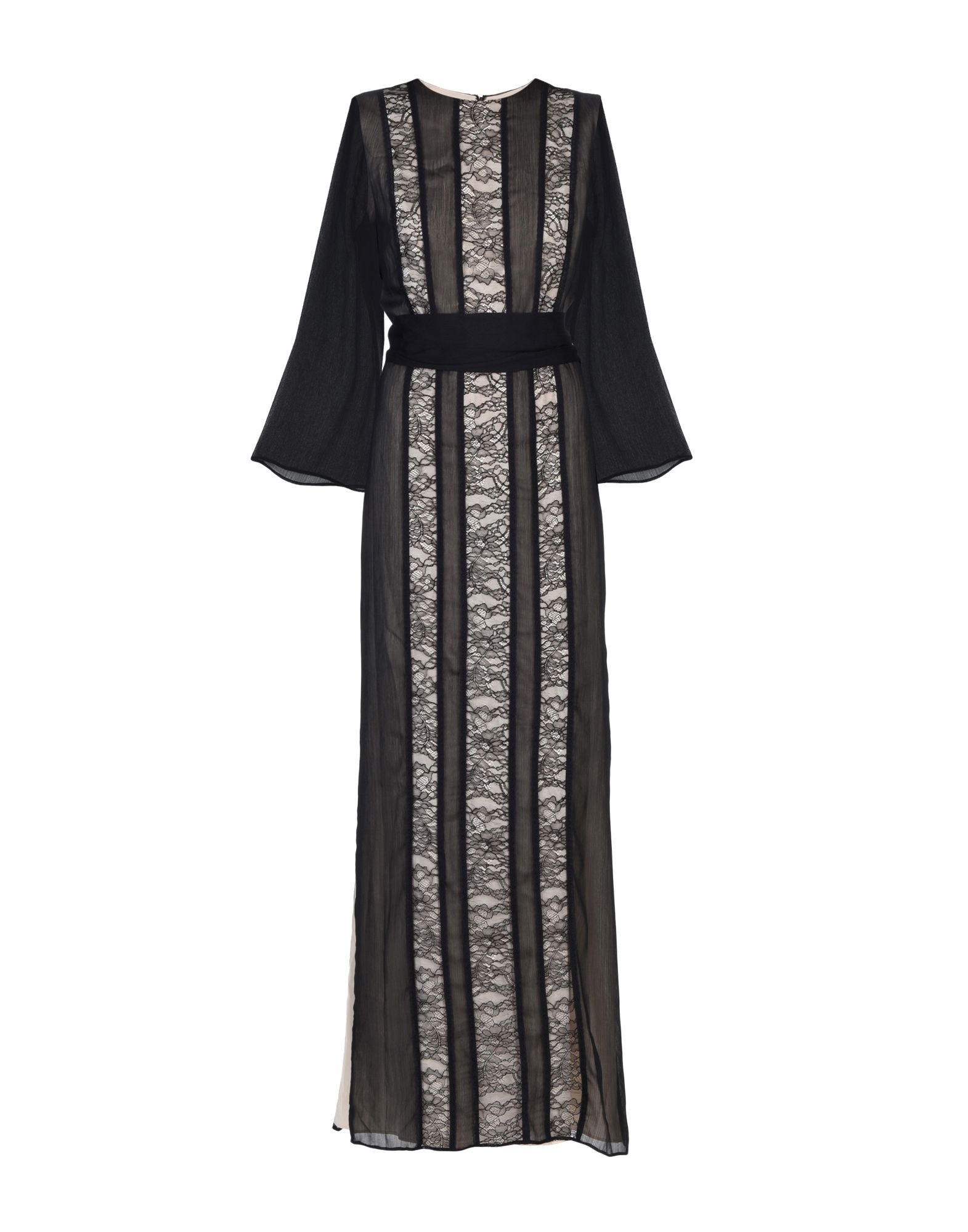 alice and olivia long black dress