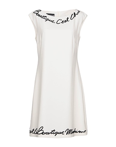 BOUTIQUE MOSCHINO Kurzes Kleid Elfenbein 92% Polyester, 8% Elastan