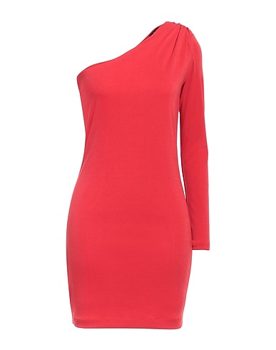 MARCIANO by GUESS One-shoulder dress Red 96% Polyester, 4% Elastane