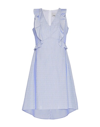 8 Midi-Kleid Blau 100% Baumwolle