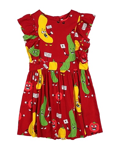 MINI RODINI Dress Red 100% Modal