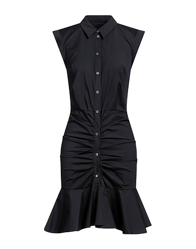 VERONICA BEARD Shirt dress Black 97% Cotton, 3% Elastane