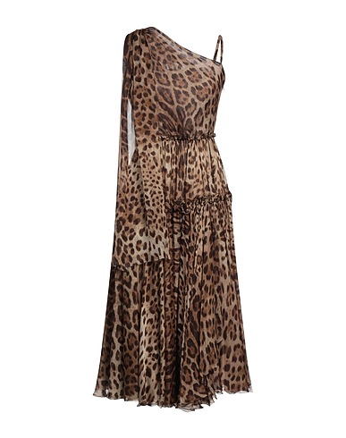 DOLCE&GABBANA Midi dress Khaki 100% Silk