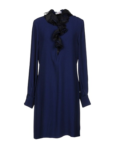 LANVIN Short dress Midnight blue 100% Viscose, Silk