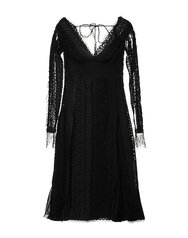 ERMANNO SCERVINO Midi dress Black 60% Polyester, 20% Cotton, 20% Polyamide, Silk