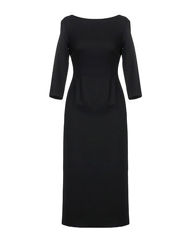 P.A.R.O.S.H. Midi dress Black 95% Virgin Wool, 5% Elastane
