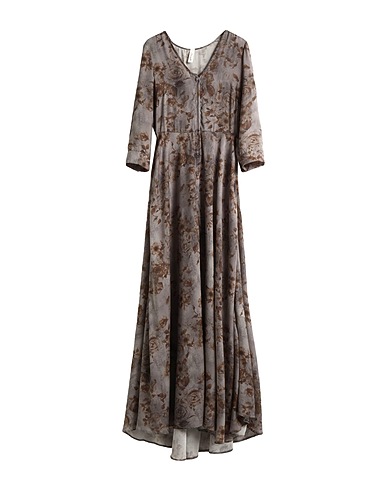 SOUVENIR Long dress Light grey 100% Polyester