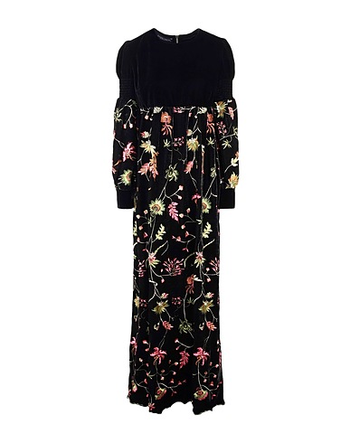 NORA BARTH Long dress Black 65% Cotton, 32% Polyester, 3% Elastane
