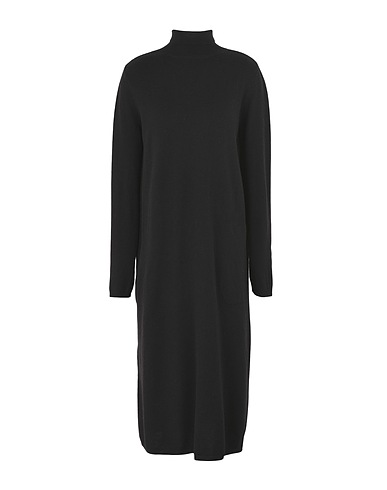 TWINSET Midi dress Black 40% Wool, 30% Viscose, 20% Polyamide, 10% Cashmere